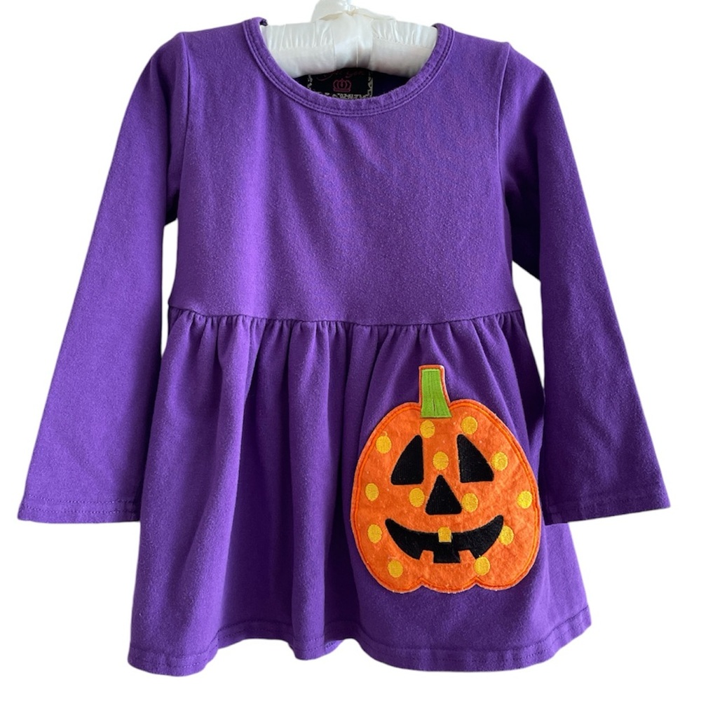 Casual Purple Jack-O'-Lantern A-Line Knee-Length Dress